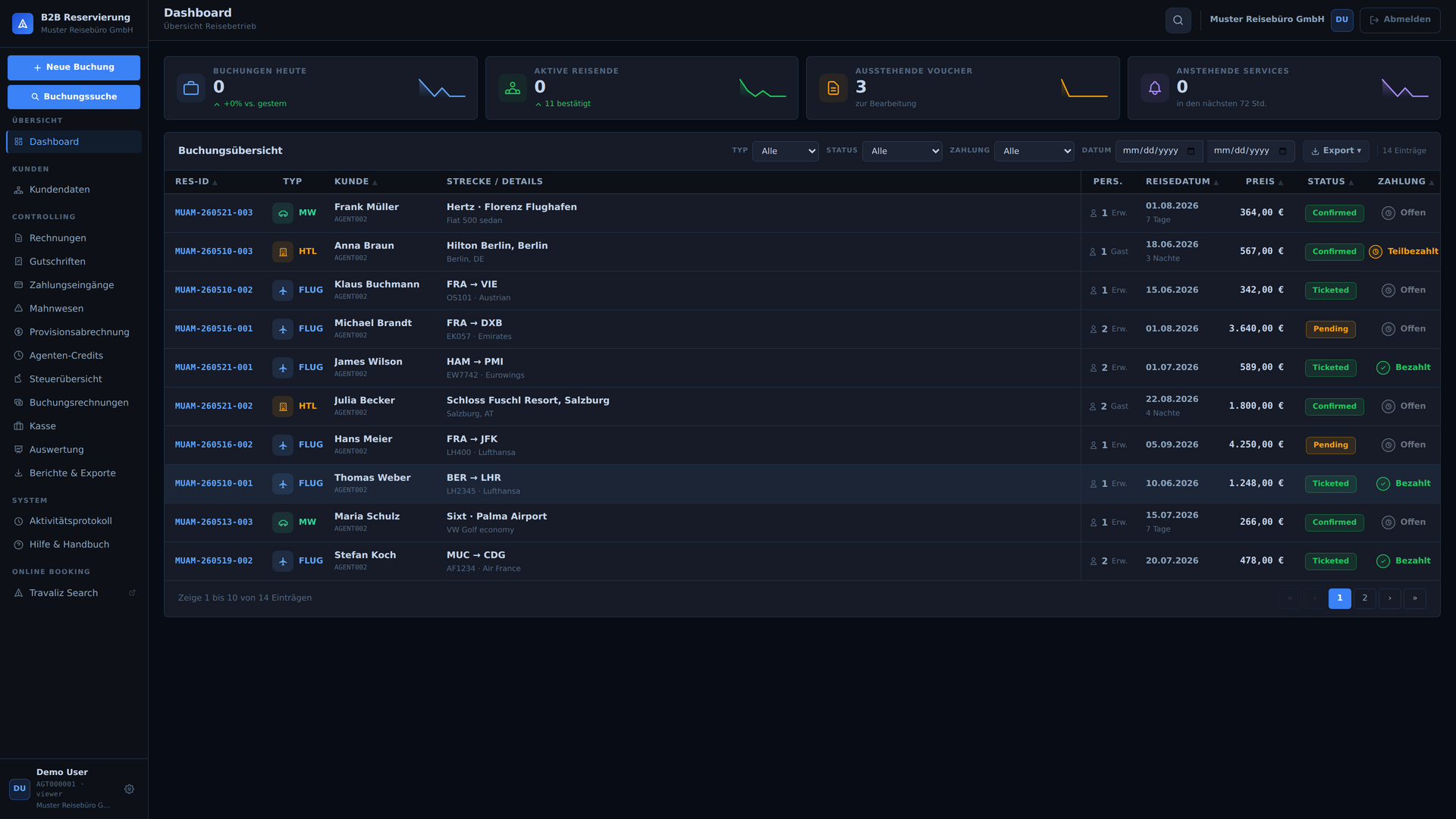 Agency Booking Platform
